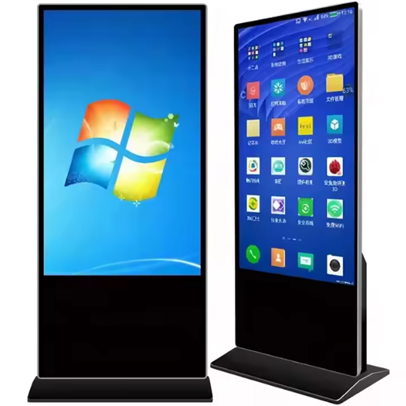 55 Inch Window System LCD Screen Totem Kiosks Indoor Advertising Player ...